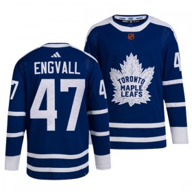 Toronto Maple Leafs Trikot Pierre Engvall 47 Adidas 2022-23 Blau Reverse Retro 2.0 Authentic - Herren
